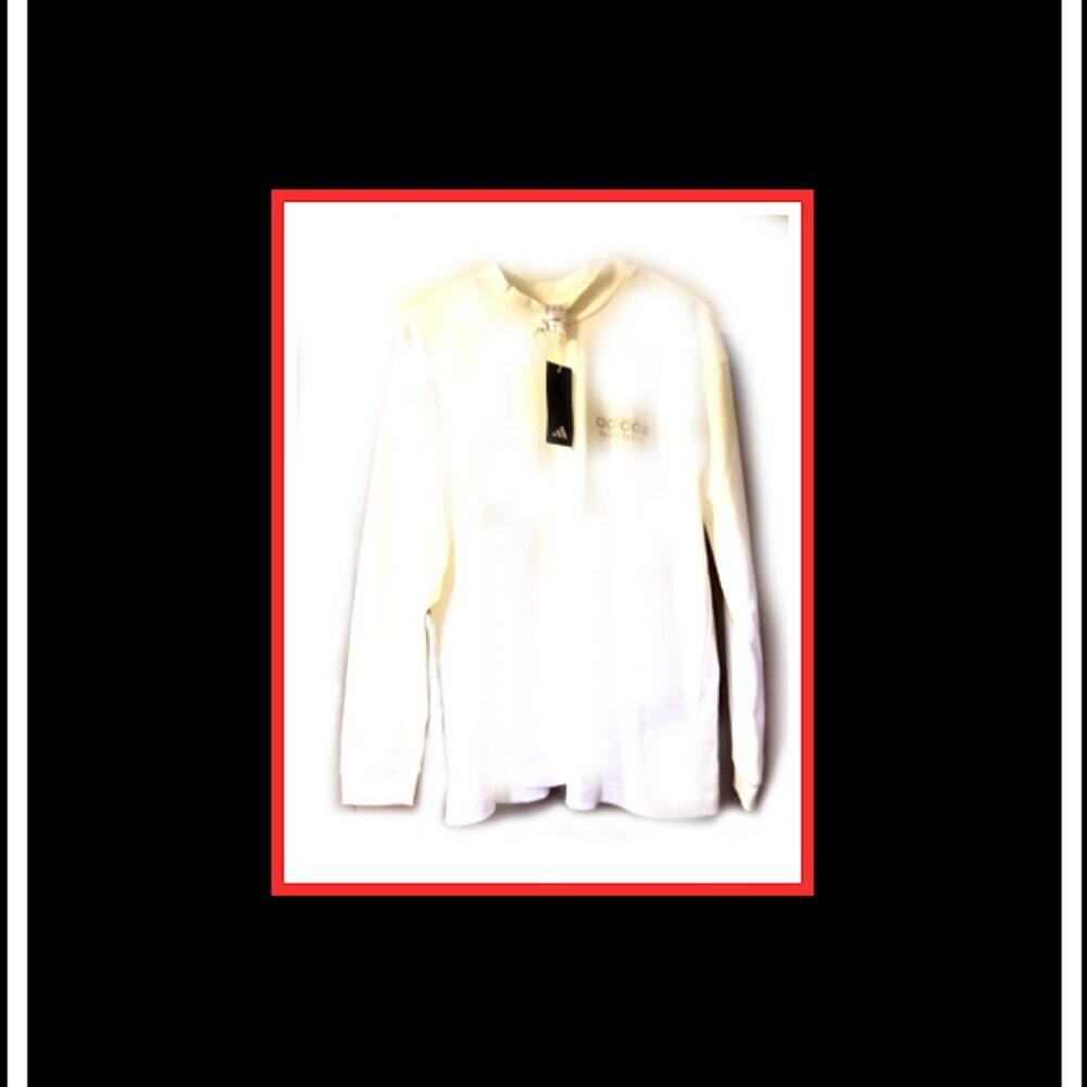 New Adidas Ivory Long Sleeve Shirt, M